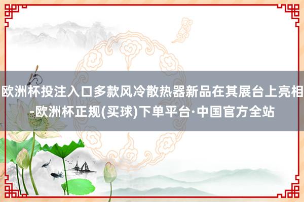 欧洲杯投注入口多款风冷散热器新品在其展台上亮相-欧洲杯正规(买球)下单平台·中国官方全站