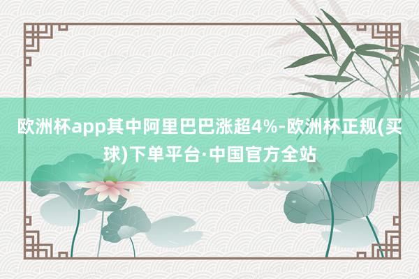 欧洲杯app其中阿里巴巴涨超4%-欧洲杯正规(买球)下单平台·中国官方全站