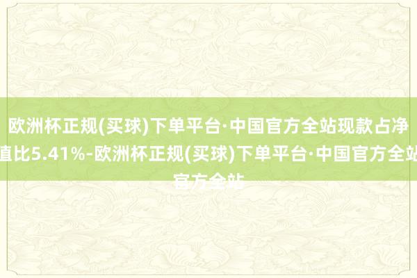 欧洲杯正规(买球)下单平台·中国官方全站现款占净值比5.41%-欧洲杯正规(买球)下单平台·中国官方全站
