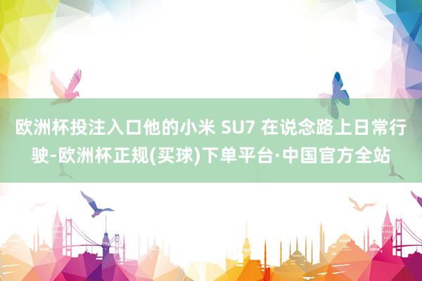 欧洲杯投注入口他的小米 SU7 在说念路上日常行驶-欧洲杯正规(买球)下单平台·中国官方全站