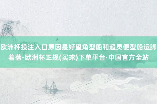 欧洲杯投注入口原因是好望角型船和超灵便型船运脚着落-欧洲杯正规(买球)下单平台·中国官方全站