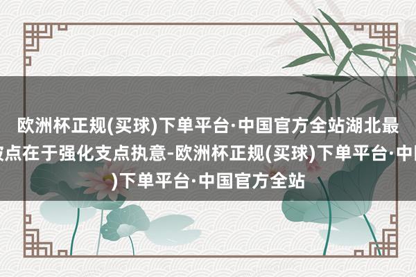 欧洲杯正规(买球)下单平台·中国官方全站湖北最纰谬的打破点在于强化支点执意-欧洲杯正规(买球)下单平台·中国官方全站
