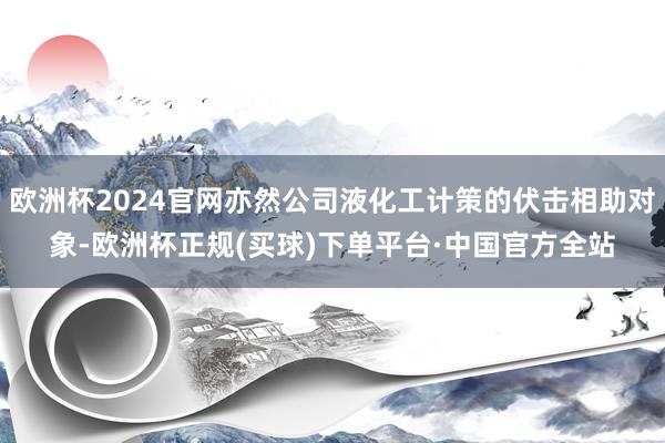 欧洲杯2024官网亦然公司液化工计策的伏击相助对象-欧洲杯正规(买球)下单平台·中国官方全站