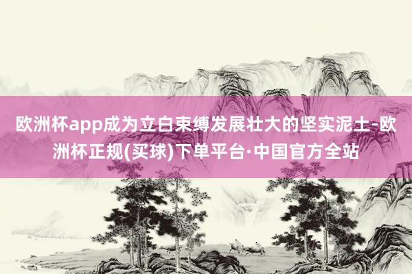 欧洲杯app成为立白束缚发展壮大的坚实泥土-欧洲杯正规(买球)下单平台·中国官方全站