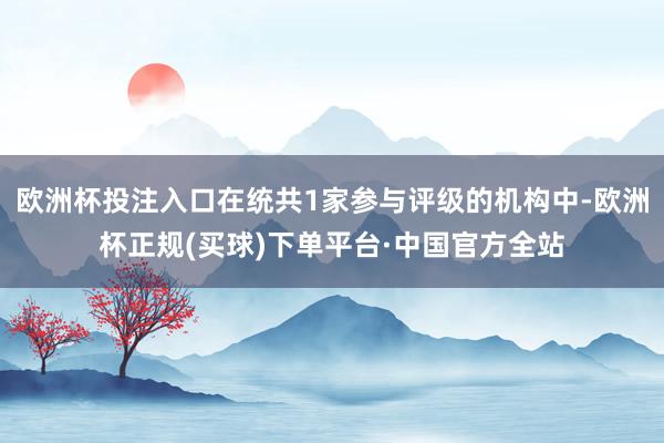 欧洲杯投注入口在统共1家参与评级的机构中-欧洲杯正规(买球)下单平台·中国官方全站
