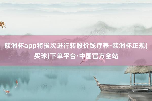 欧洲杯app将挨次进行转股价钱疗养-欧洲杯正规(买球)下单平台·中国官方全站