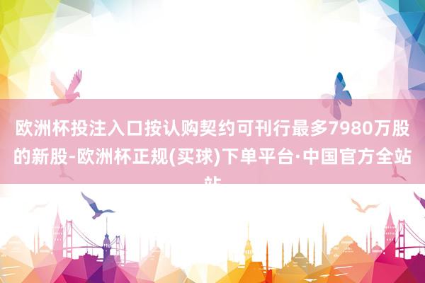 欧洲杯投注入口按认购契约可刊行最多7980万股的新股-欧洲杯正规(买球)下单平台·中国官方全站